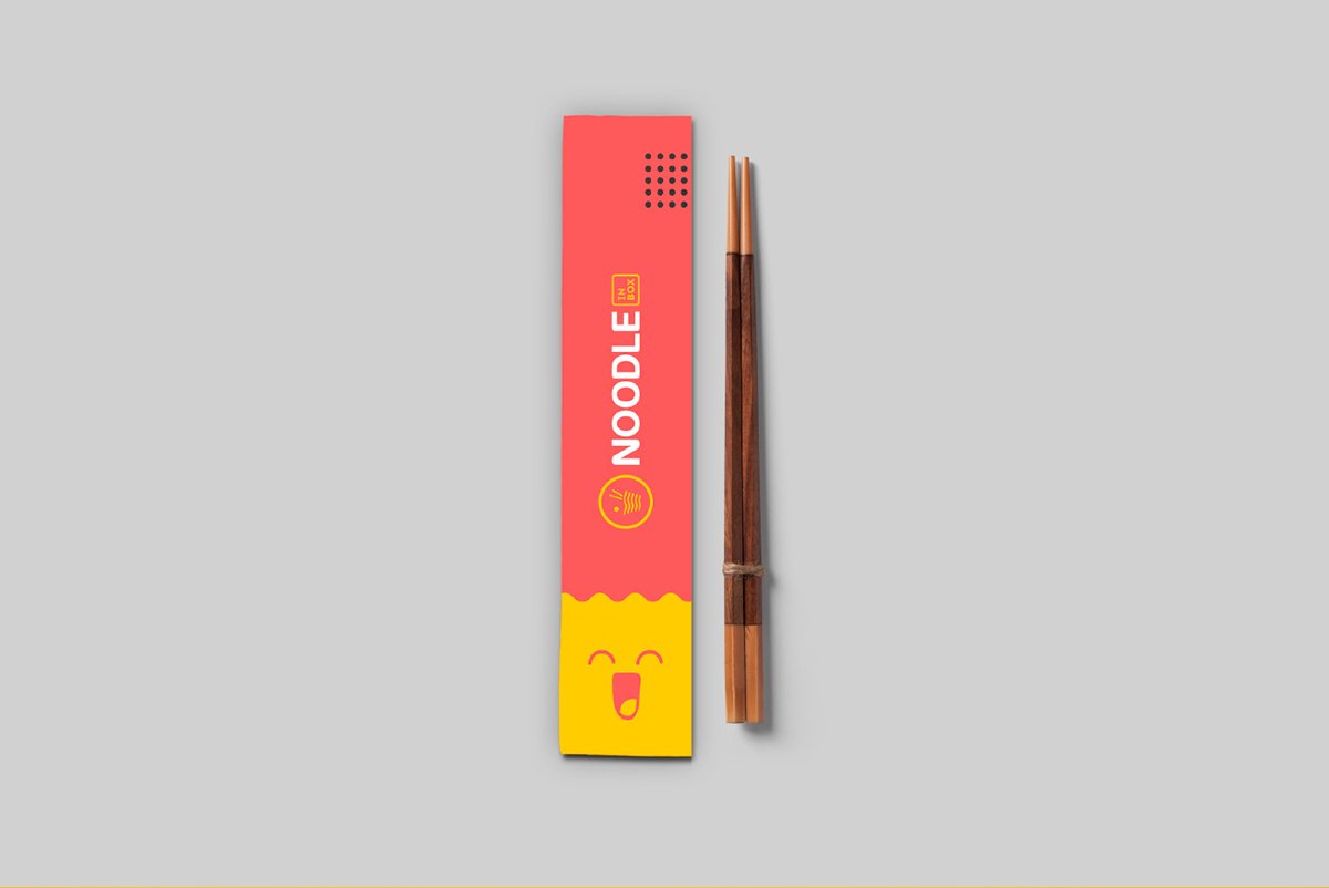 NOODLE餐飲品牌設(shè)計  餐筷袋設(shè)計展示