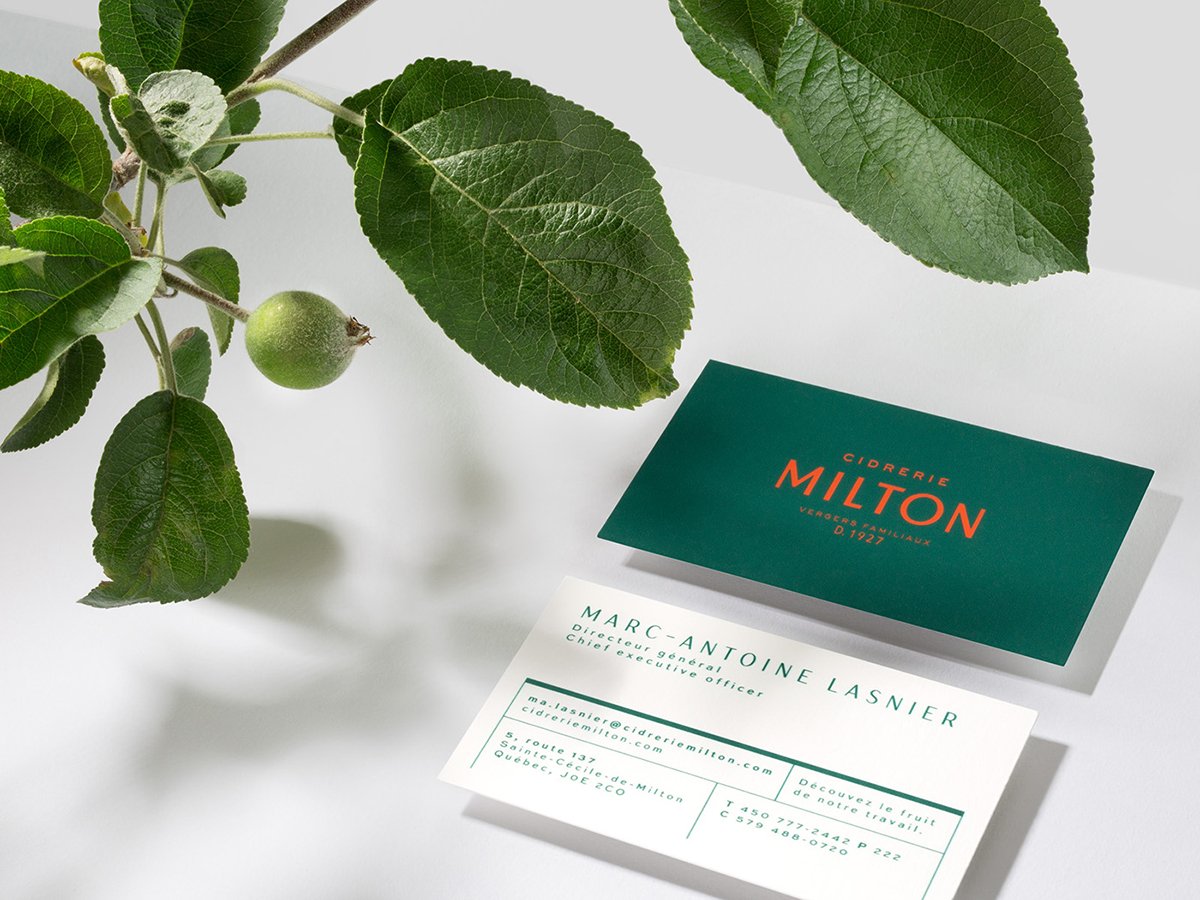 深圳品牌設(shè)計(jì)  深圳品牌策劃  MILTON蘋果酒品牌形象設(shè)計(jì)  名片設(shè)計(jì)